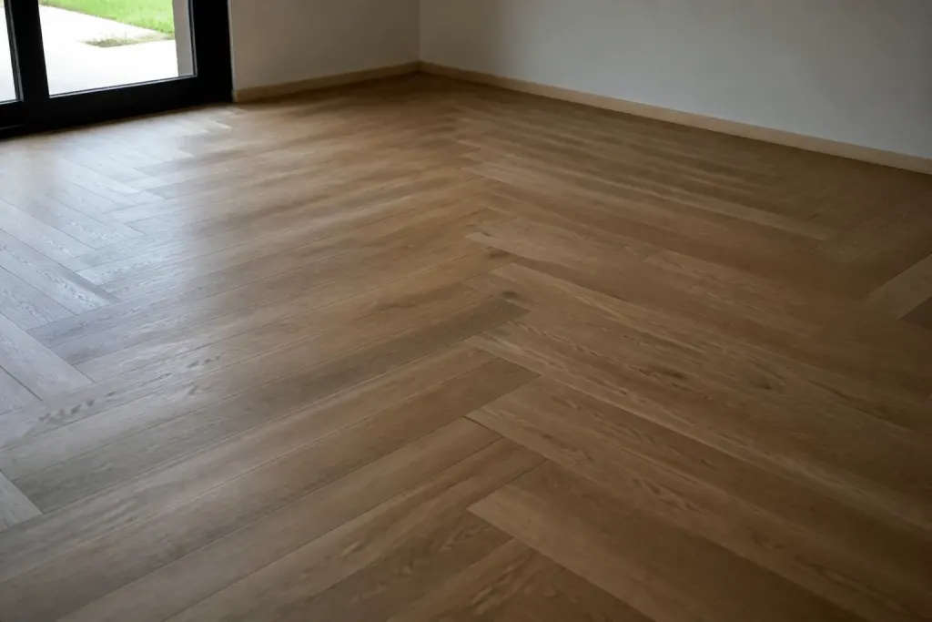Lames parquet disposees sol sans fixation deux orientations
