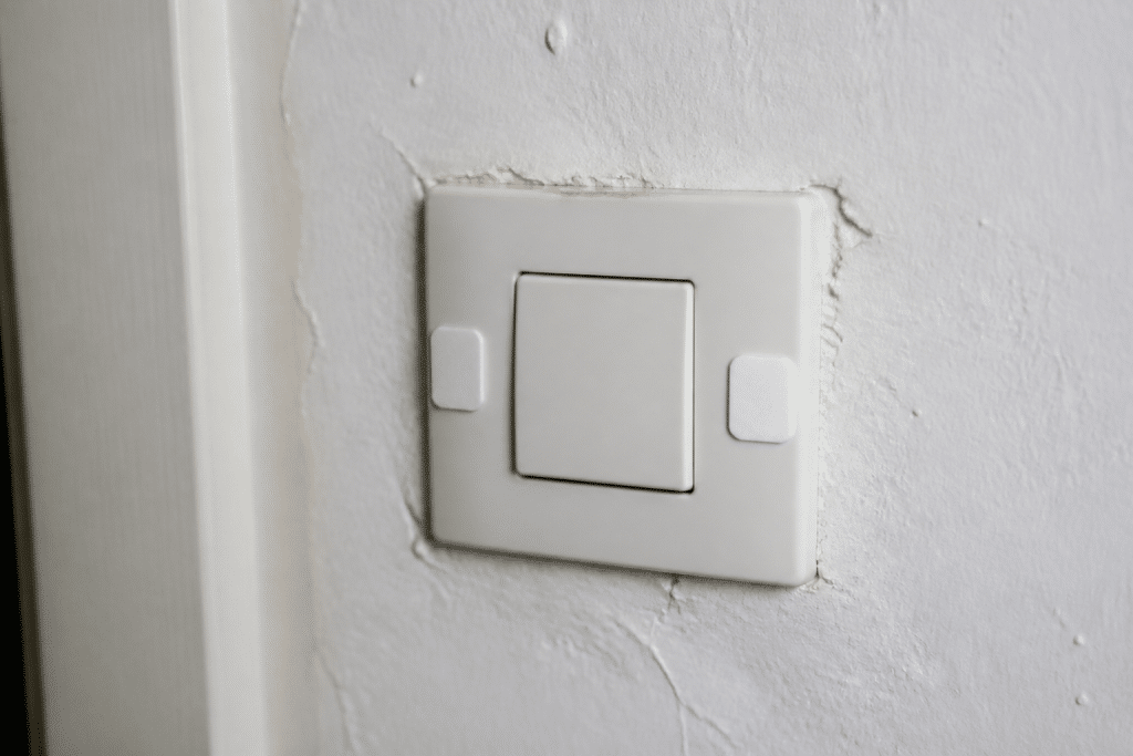 Plots adhesifs blancs appliques surface plaque murale irreguliere