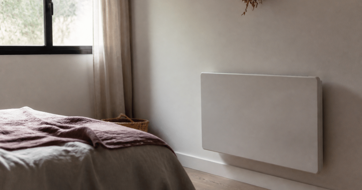 Radiateur electrique blanc monte au mur chambre coucher