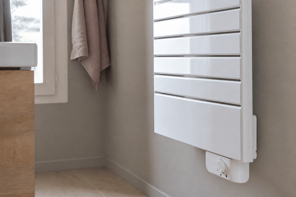 Radiateur électrique blanc mural salle bain thermostat