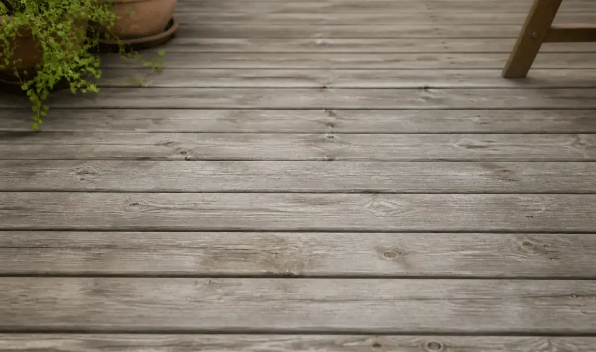 Planches de bois horizontal alignees formant surface terrasse