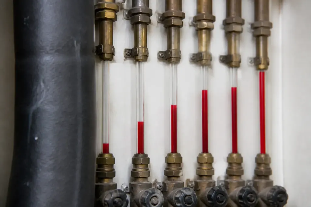 Thermometre tubes eau chauffage graduel progressive
